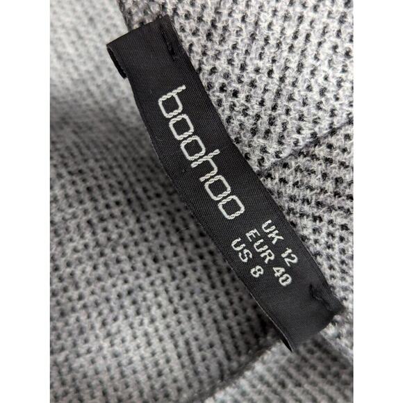 BOOHOO! OVERSIZED, DECONSTRUCTED VOGUE CHIC ASH GRAY OPEN FRONT COAT! SZ 8 - Picture 6 of 8